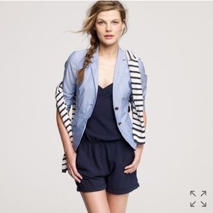 J. Crew Schoolboy Blazer in Blue Summer Stripe